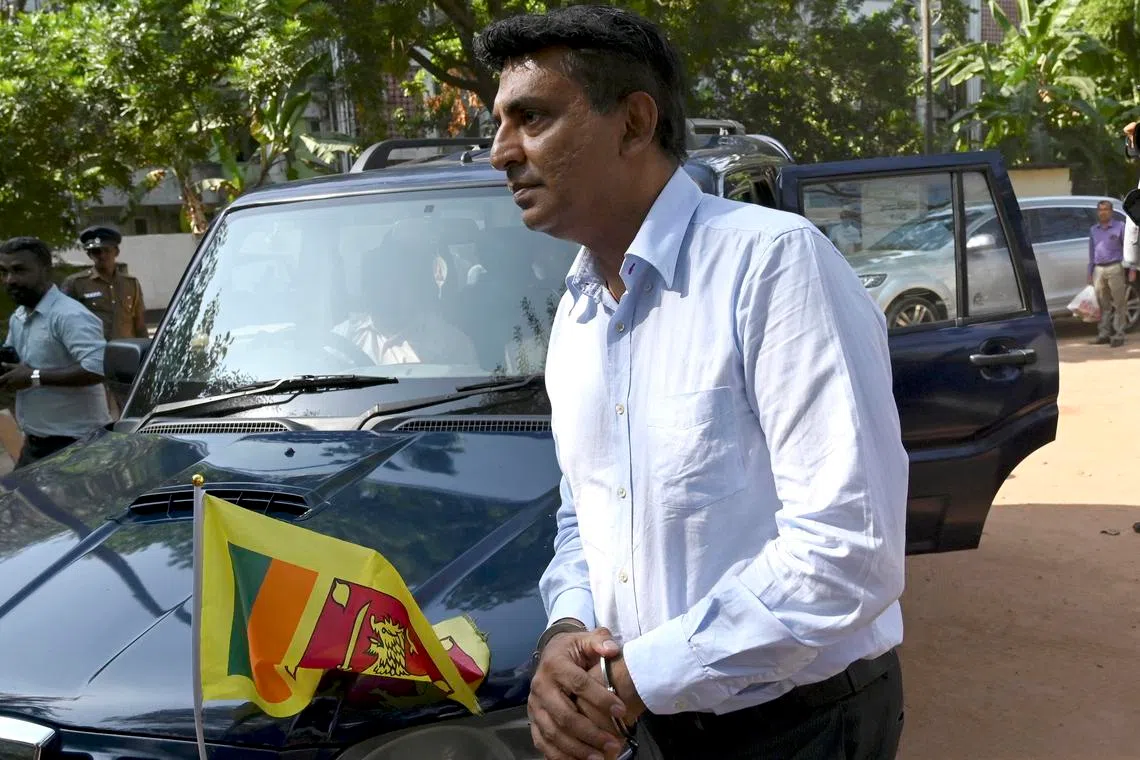 Former SriLankan Airlines CEO Kapila Chandrasena arrives at the Magistrate's Court following his arrest, in Colombo on February 6, 2020. 