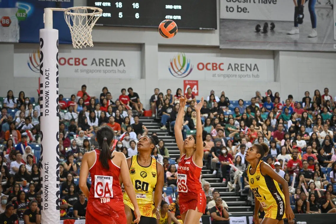 Singapore overcame their opening-day loss to Papua New Guinea to win the Netball Nations Cup in October 2023.