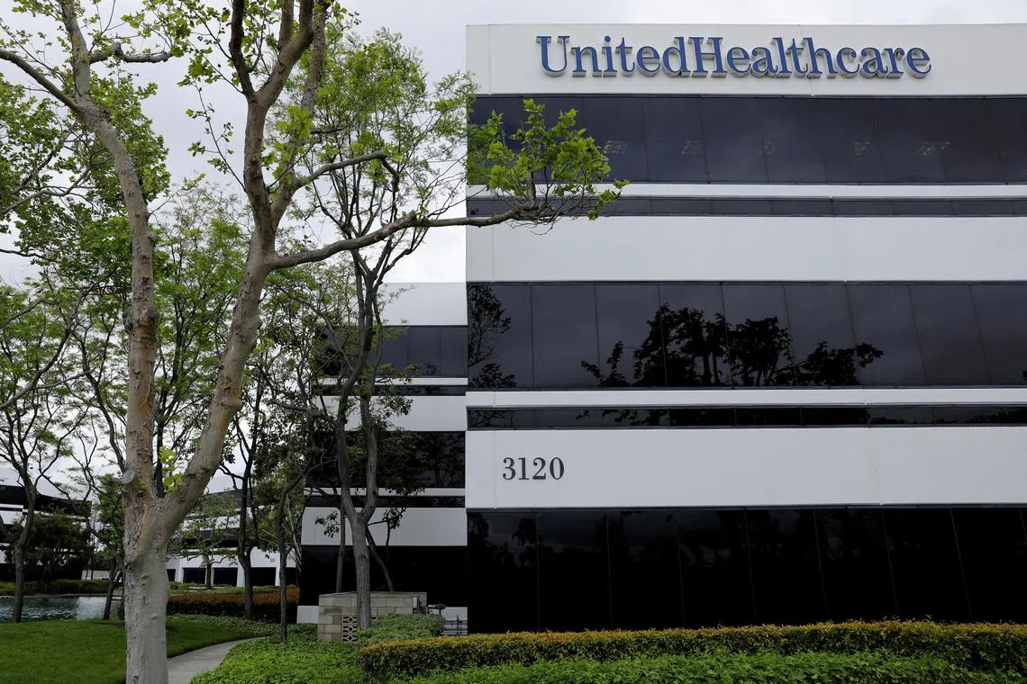 FILE PHOTO: The corporate logo of UnitedHealthcare, the insurance unit of UnitedHealth Group, appears on the side of one of their office buildings in Santa Ana, California, U.S., April 13, 2020. REUTERS/Mike Blake   REFILE - CORRECTING COMPANY NAME FROM "UNITEDHEALTH GROUP" TO "UNITEDHEALTHCARE, THE INSURANCE UNIT OF UNITEDHEALTH GROUP"./File Photo