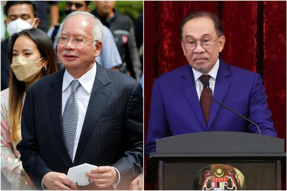 The question Malaysians are asking is whether PM Anwar (right) is willing to forgive Najib, the man he accused as his jailer.