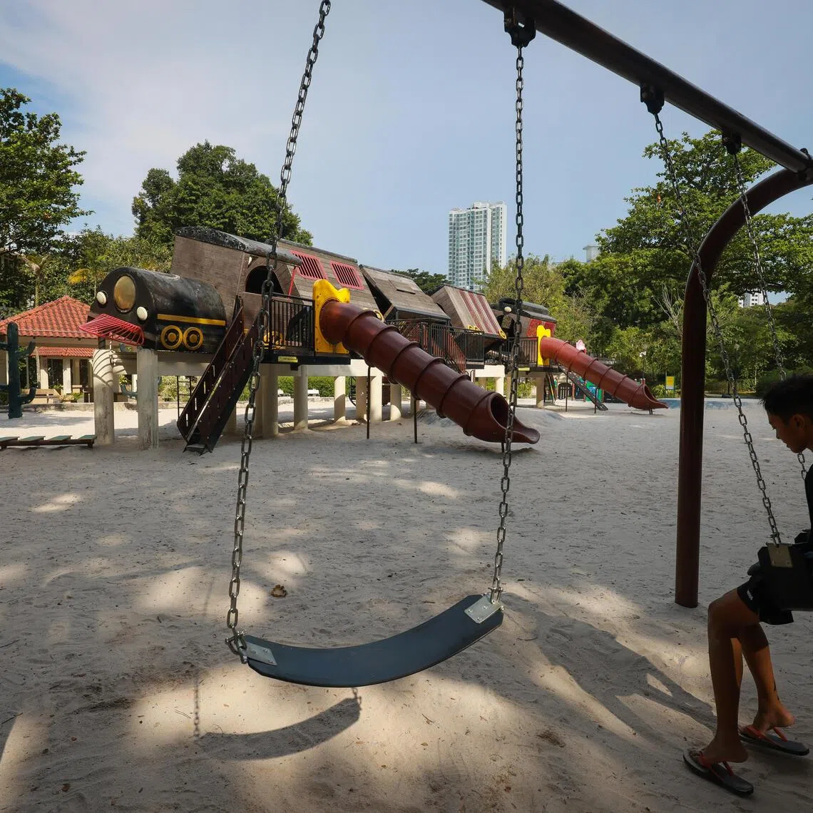 The tilting train playground in Tiong Bahru Park on Oct 31, 2025.