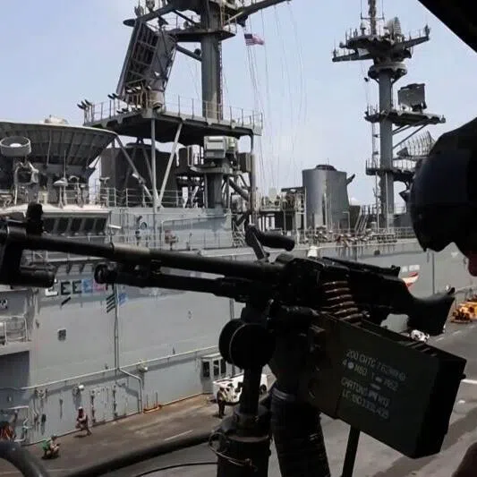 American military operations enforcing US Central Command’s naval blockade against Iran in July.