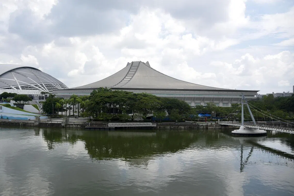 Exterior of the Singapore Indoor Stadium, 7 March 2024. 