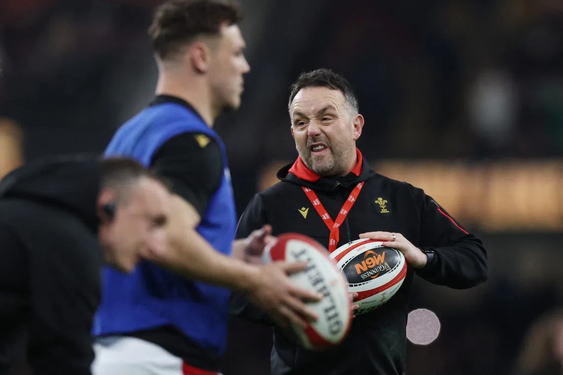 Rugby Union - Six Nations Championship - Wales v England - Millennium Stadium, Cardiff, Wales, Britain - March 15, 2025 Wales interim head coach Matt Sherratt during the warm up before the match Action Images via Reuters/Paul Childs