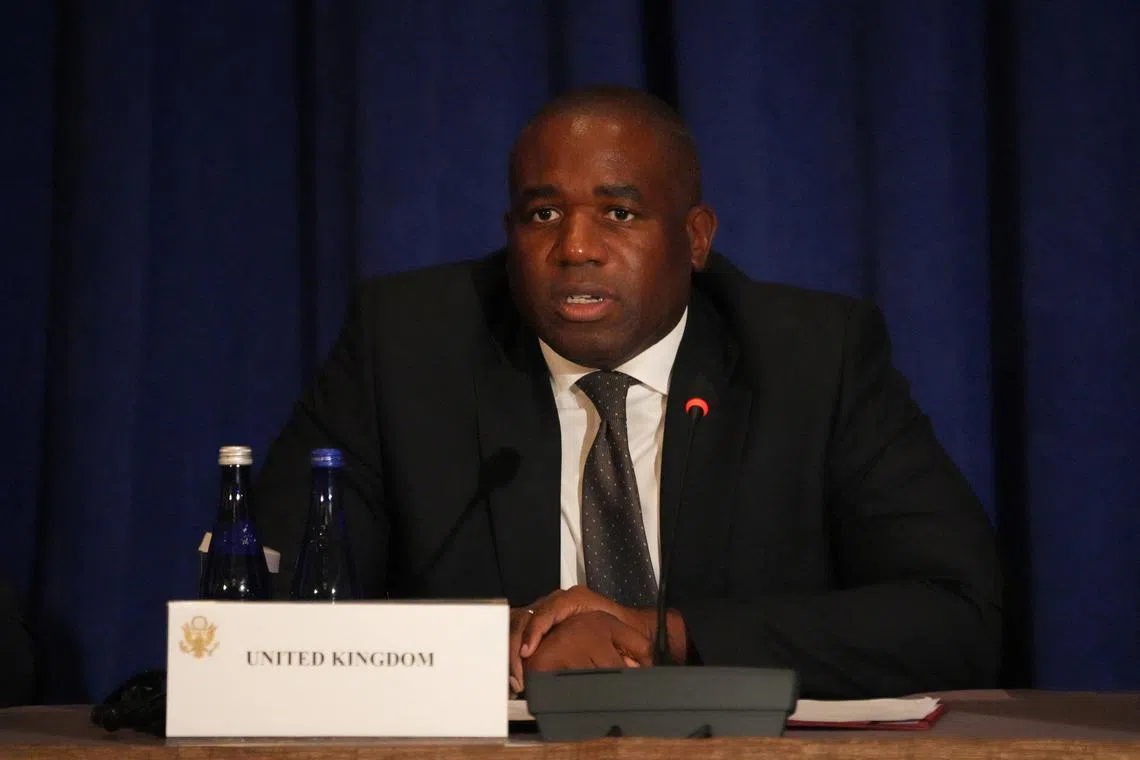 British Foreign Secretary David Lammy speaks at the Ministerial Meeting on Transforming Humanitarian Response for the 21st Century in New York City, U.S. September 23, 2024.     BRYAN R. SMITH/Pool via REUTERS/File Photo