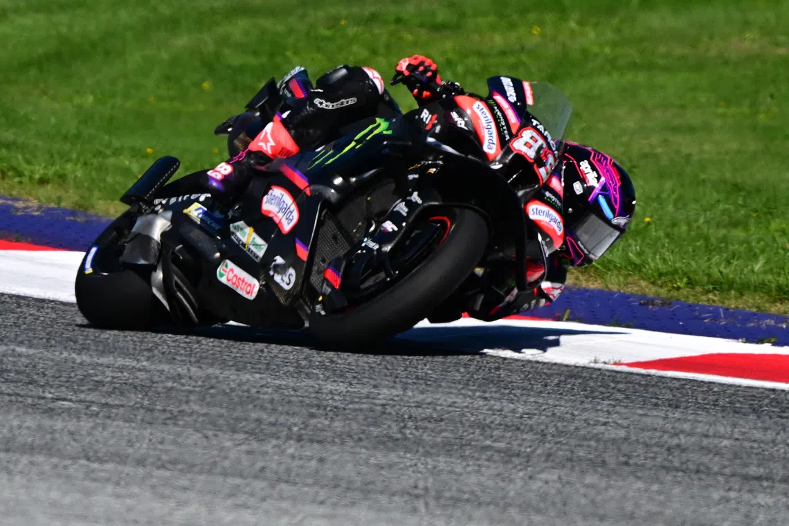 FILE PHOTO: MotoGP - Austrian Grand Prix - Red Bull Ring, Spielberg, Austria - September 20, 2026 Aprilia Racing's Jorge Martin in action during the MotoGP race REUTERS/Christian Bruna/ File Photo