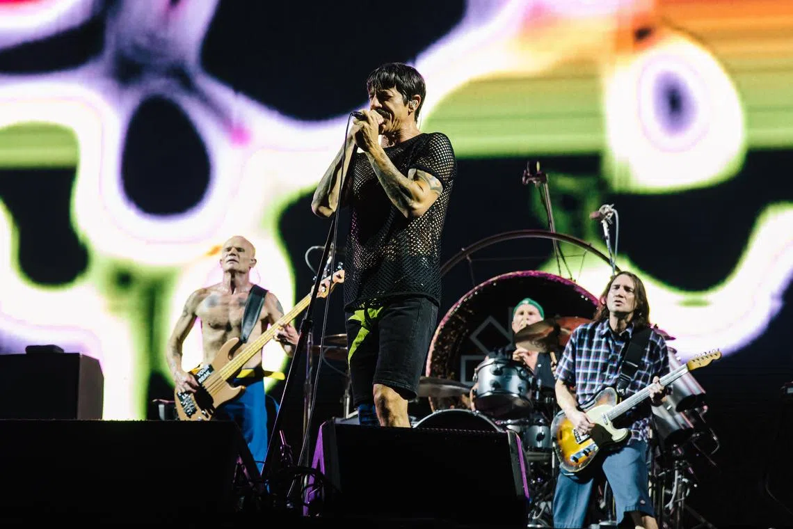 American band Red Hot Chili Peppers' concert at the National Stadium featured plenty of newer songs.