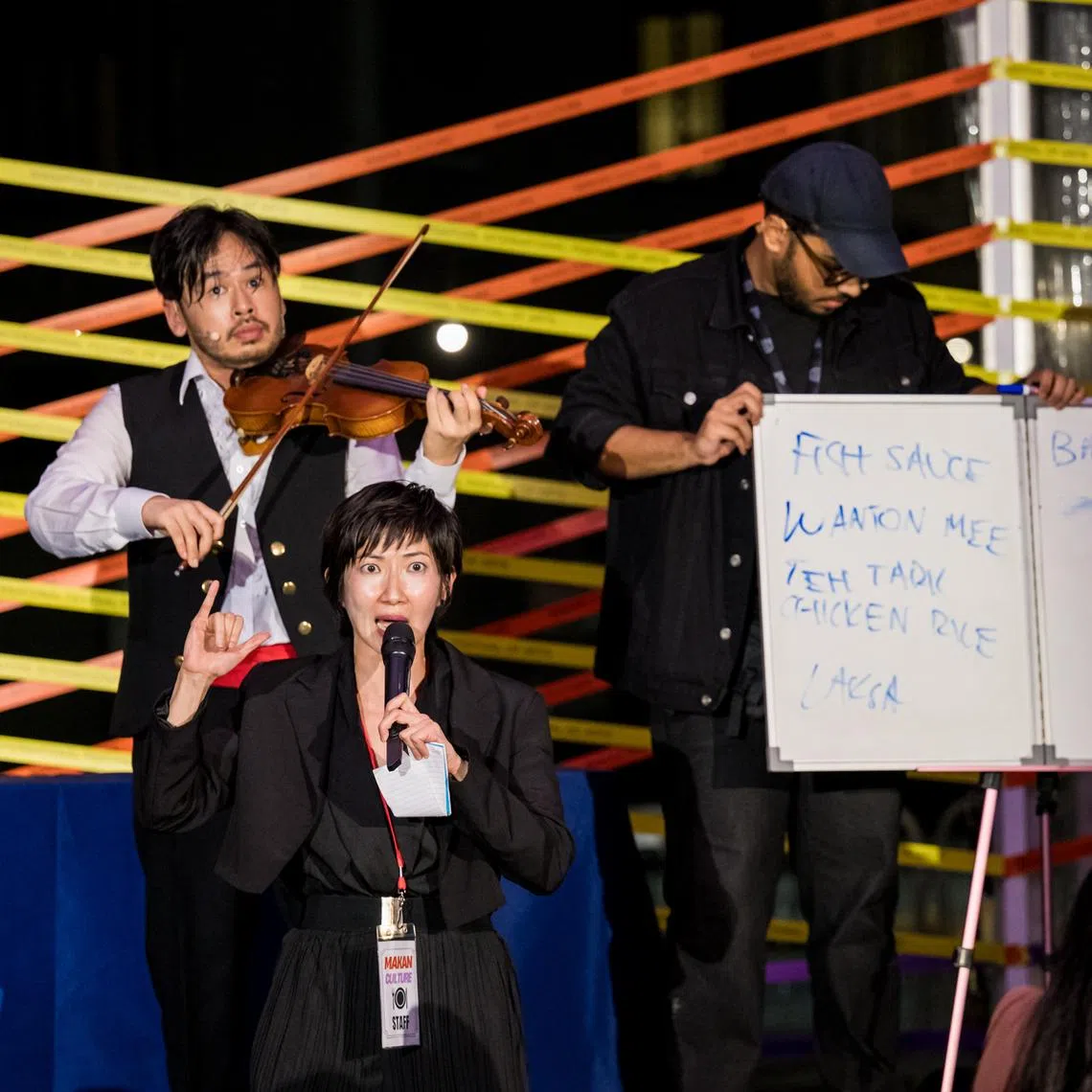 Jo Tan in Makan Culture, an interactive food-themed show that is part of the Festival Village programme in Sifa 2026. 