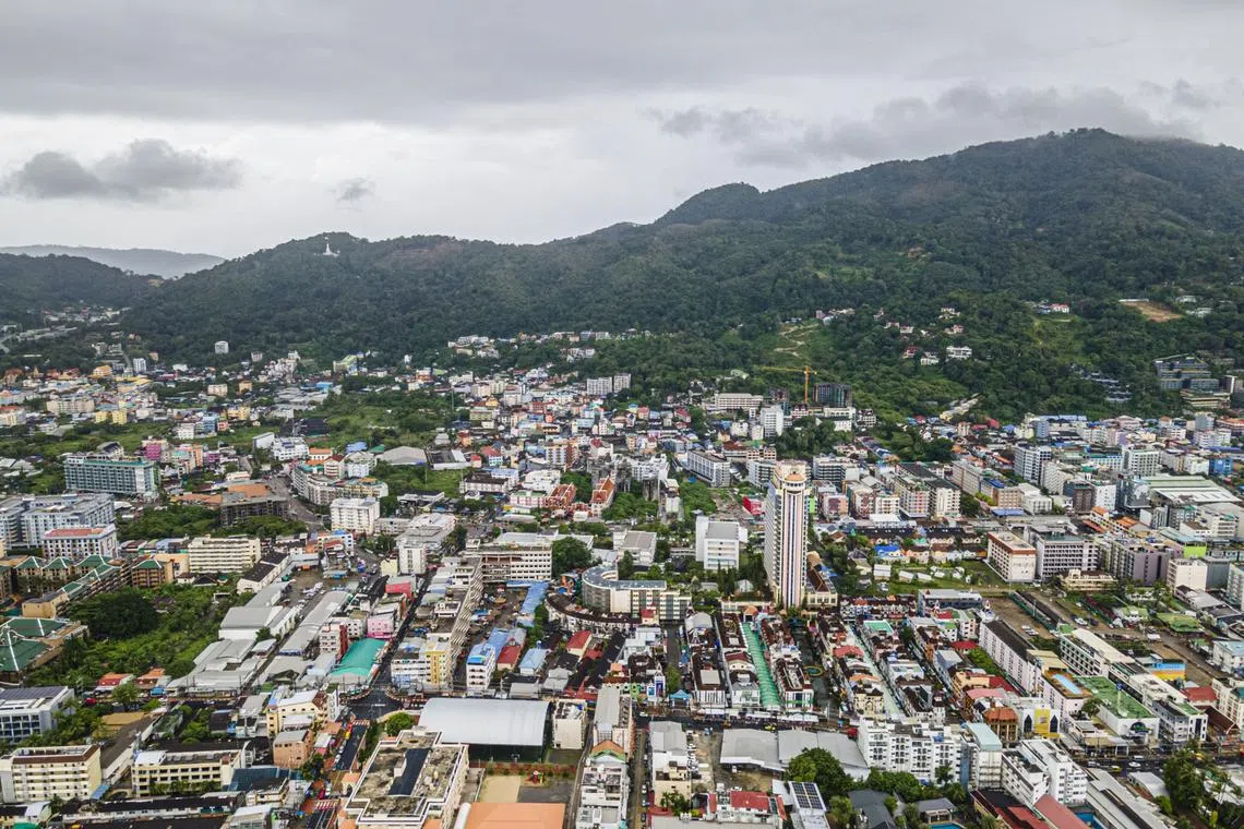Commercial and residential buildings in Patong town in Phuket, Thailand, on Friday, Sept. 30, 2022. 