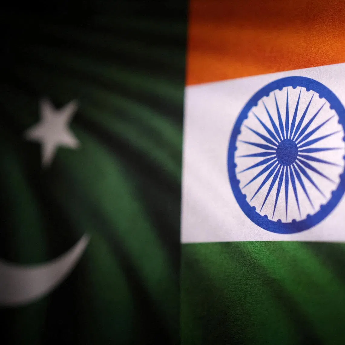 Indian and Pakistani flags are seen in this illustration taken April 25, 2025. REUTERS/Dado Ruvic/Illustration