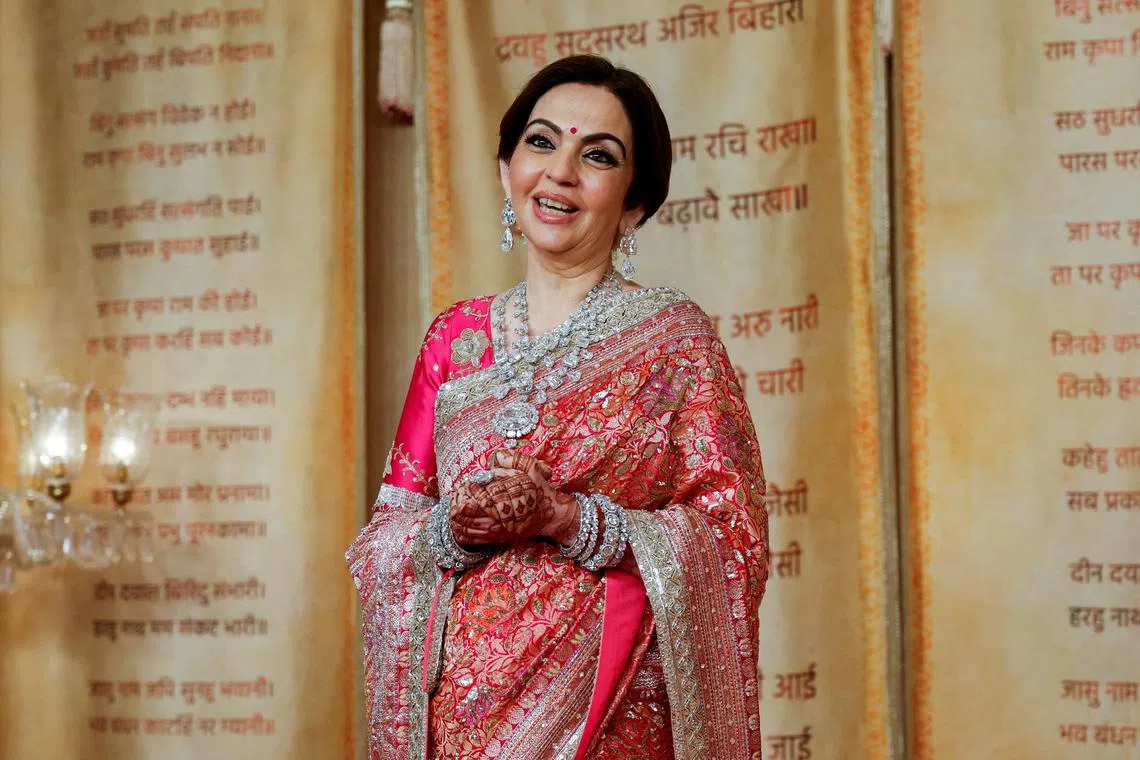 Mrs Nita Ambani, the wife of Indian billionaire Mukesh Ambani, was due to host the cultural event.