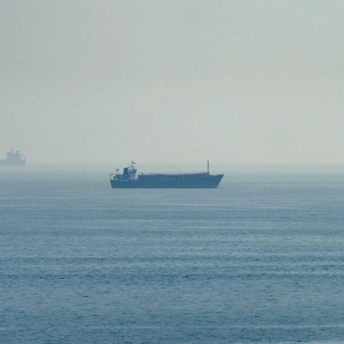 Vessels in the Strait of Hormuz, as seen from Musandam, Oman, July 31, 2026. REUTERS/Stringer