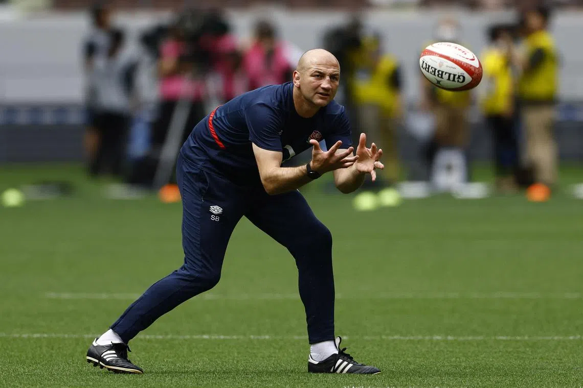 FILE PHOTO: Rugby Union - International - Japan v England - Japan National Stadium, Tokyo, Japan - June 22, 2024 England head coach Steve Borthwick during the warm up before the match REUTERS/Issei Kato/File Photo