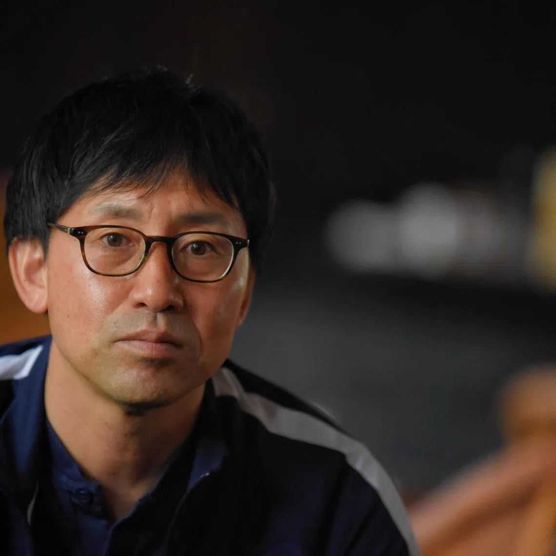 Singapore head coach Takayuki Nishigaya speaks to the Singaporean press after the loss to Malaysia at the AFF Mitsubishi Electric Cup match, on January 4, 2023.P