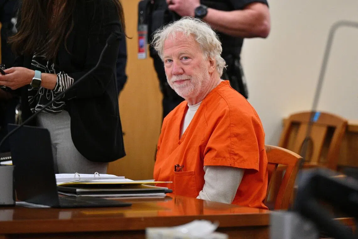 Director and actor Timothy Busfield looks on before a court hearing in Albuquerque, New Mexico, on Jan 20.