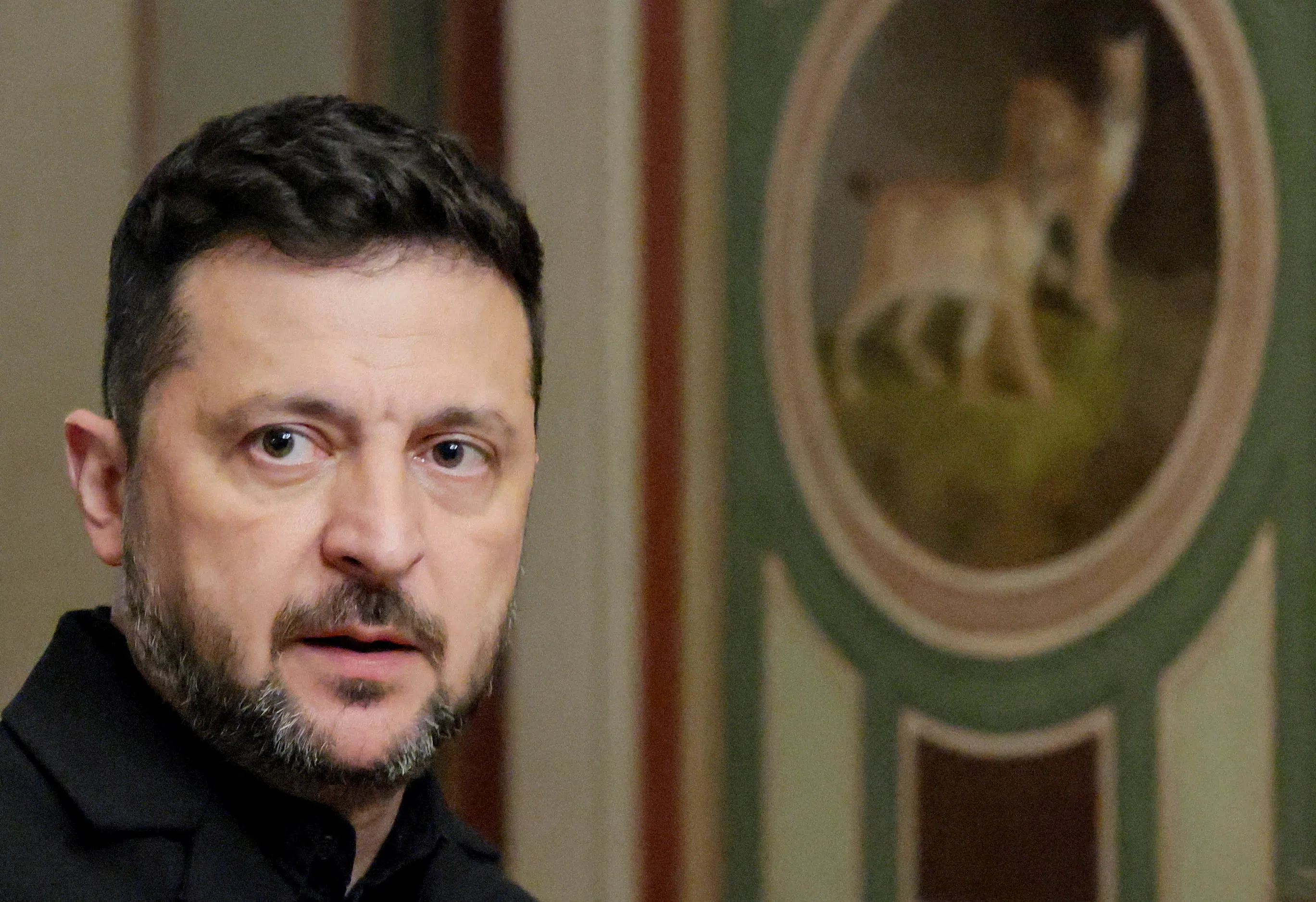 Ukraine's President Volodymyr Zelenskiy arrives for a meeting with U.S. senators on the Lindsey O. Graham Sanctioning Russia and Iran Act at the U.S. Capitol in Washington, D.C., U.S., July 28, 2026. REUTERS/Kylie Cooper