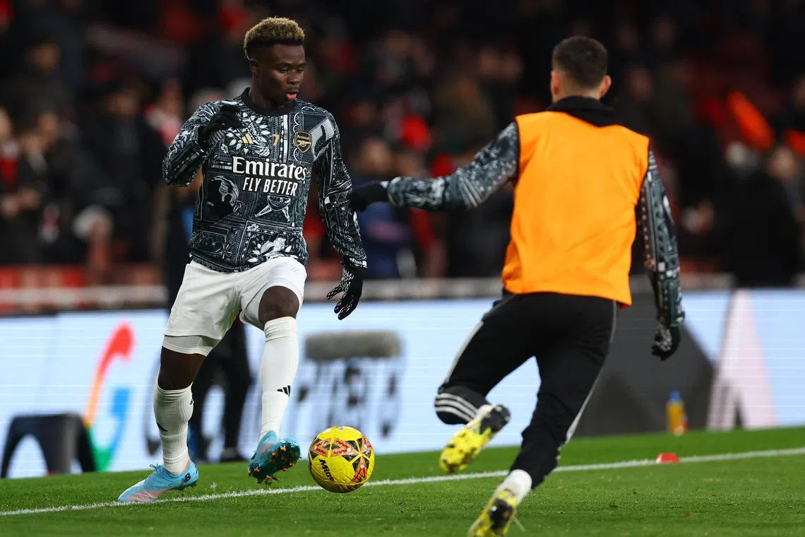 Bukayo Saka is Arsenal's top scorer this season but the winger has only six league goals so far.