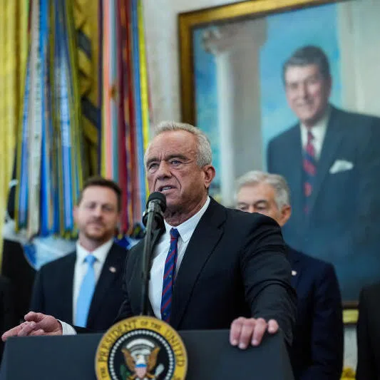 US Health Secretary Robert F. Kennedy Jr speaks in the Oval Office with other health officials in Washington, on Nov 6.