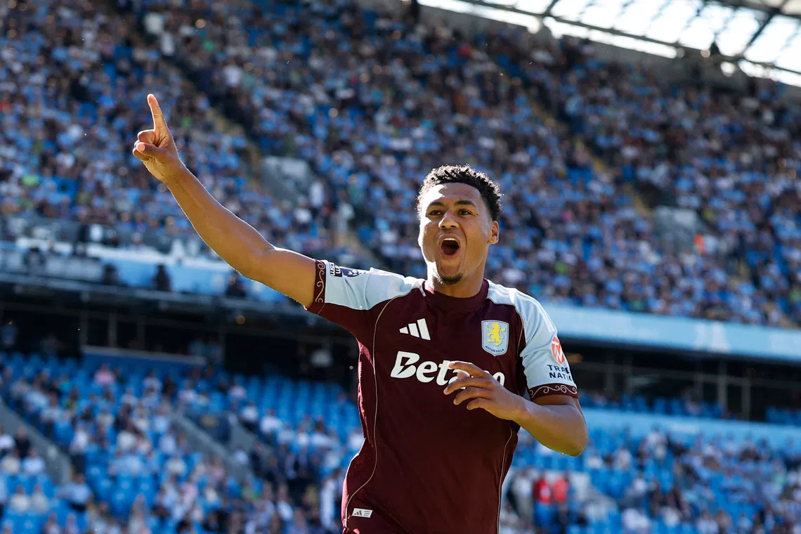FILE PHOTO: Soccer Football - Premier League - Manchester City v Aston Villa - Etihad Stadium, Manchester, Britain - May 24, 2026 Aston Villa's Ollie Watkins celebrates scoring their first goal Action Images via Reuters/Jason Cairnduff/ File Photo