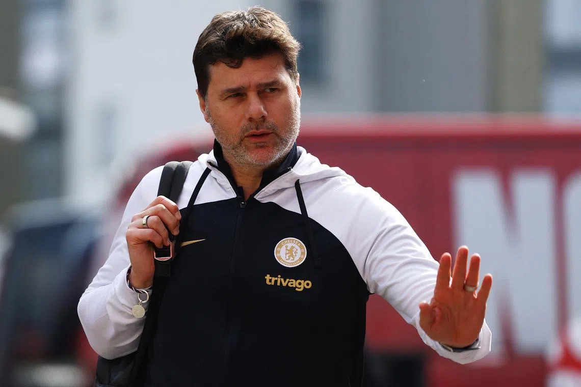 FILE PHOTO: Soccer Football - Premier League - Nottingham Forest v Chelsea - The City Ground, Nottingham, Britain - May 11, 2024 Chelsea manager Mauricio Pochettino arrives at the stadium before the match REUTERS/Molly Darlington/File Photo