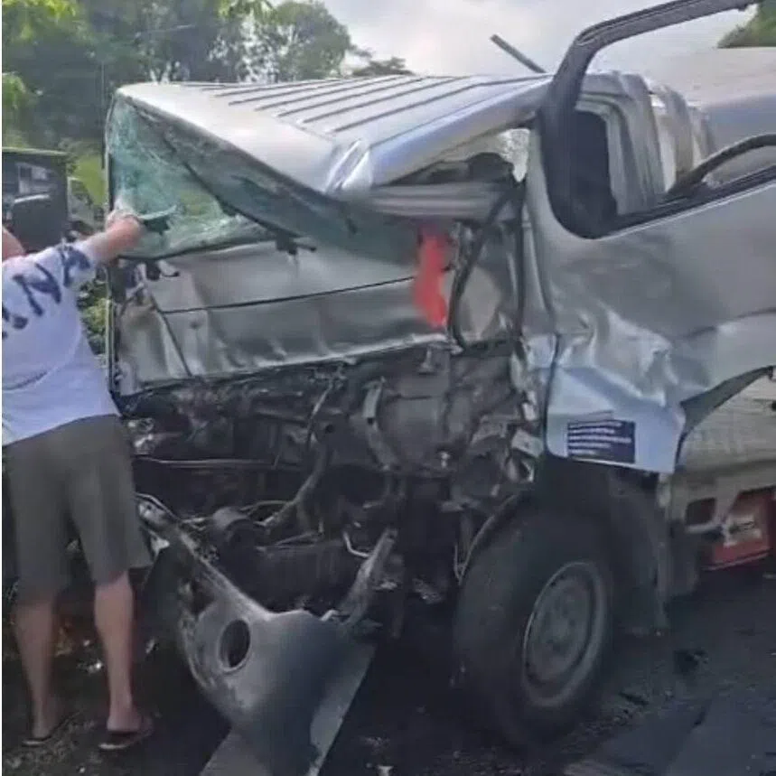 Three people were taken to Khoo Teck Puat Hospital and another two to Woodlands Hospital.