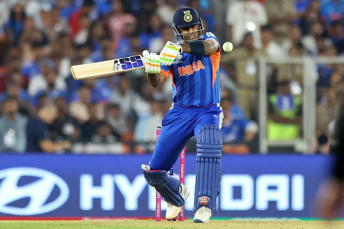 Cricket - ICC Men's T20 World Cup 2026 - Final - India v New Zealand - Narendra Modi Stadium, Ahmedabad, India - March 8, 2026 India's Suryakumar Yadav in action REUTERS/Anushree Fadnavis