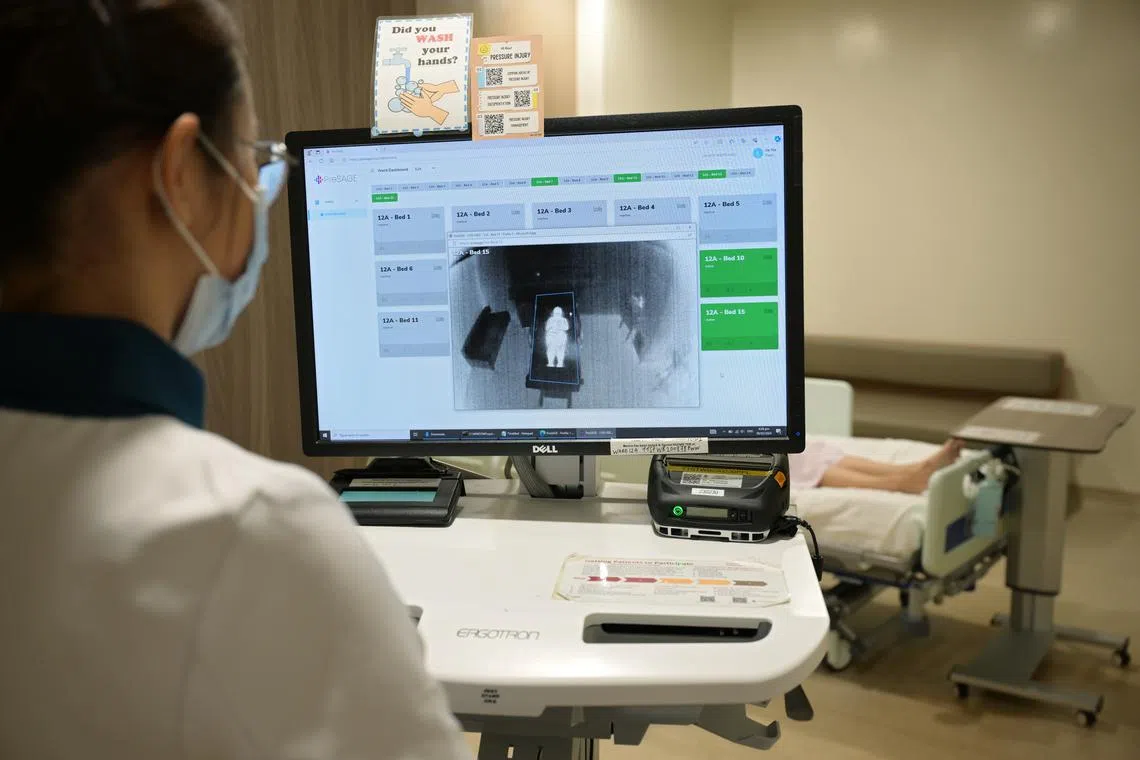 An AI system at Tan Tock Seng Hospital that senses when patients leave their bed, saving nurses valuable time.