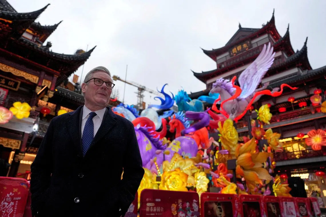 Britain's Prime Minister Keir Starmer visits Yuyuan Gardens in Shanghai, China, Friday, Jan. 30, 2026.     Kin Cheung/Pool via REUTERS