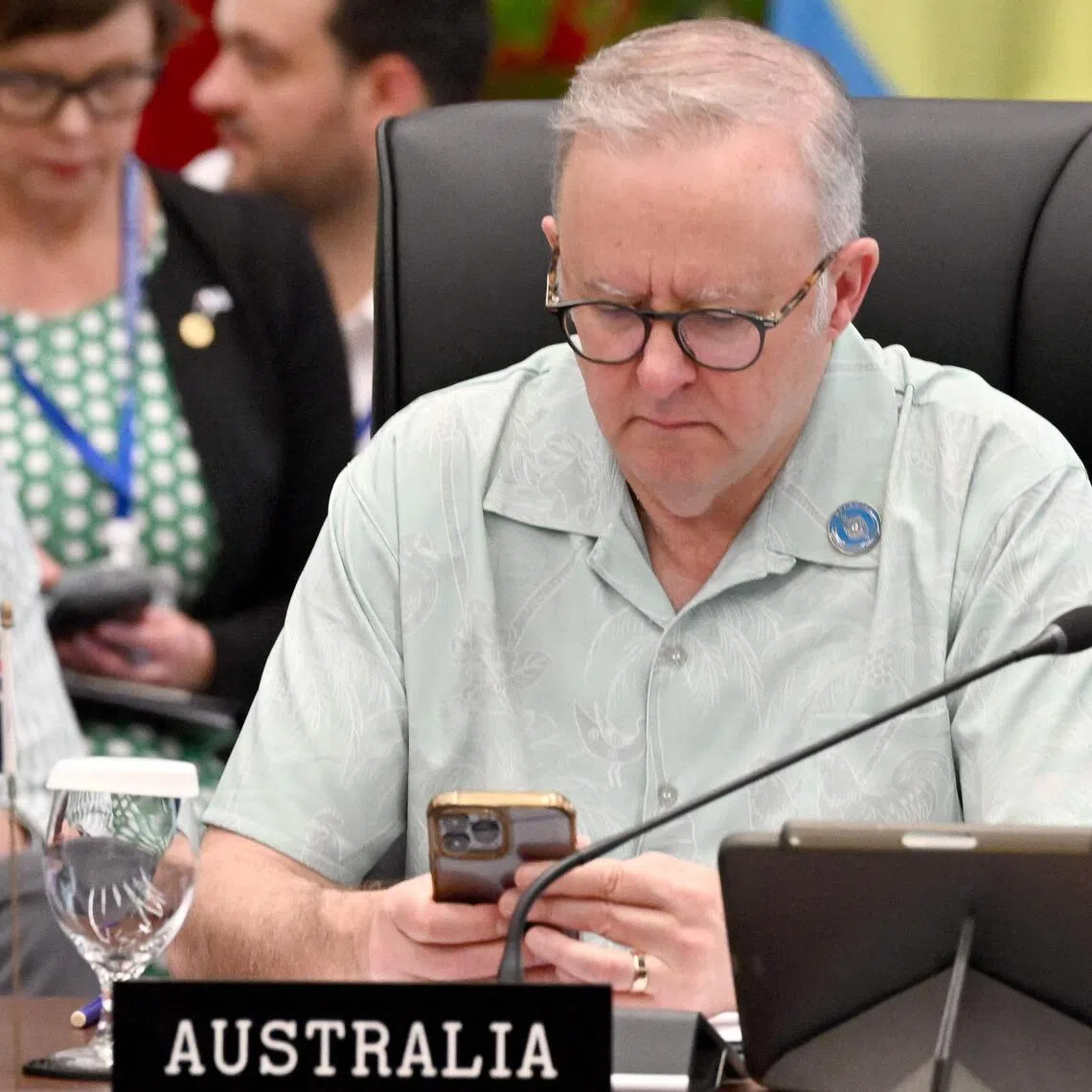 Australian Prime Minister Anthony Albanese attends the Pacific Islands Forum leaders’ plenary meeting in Koror on Sept 2.