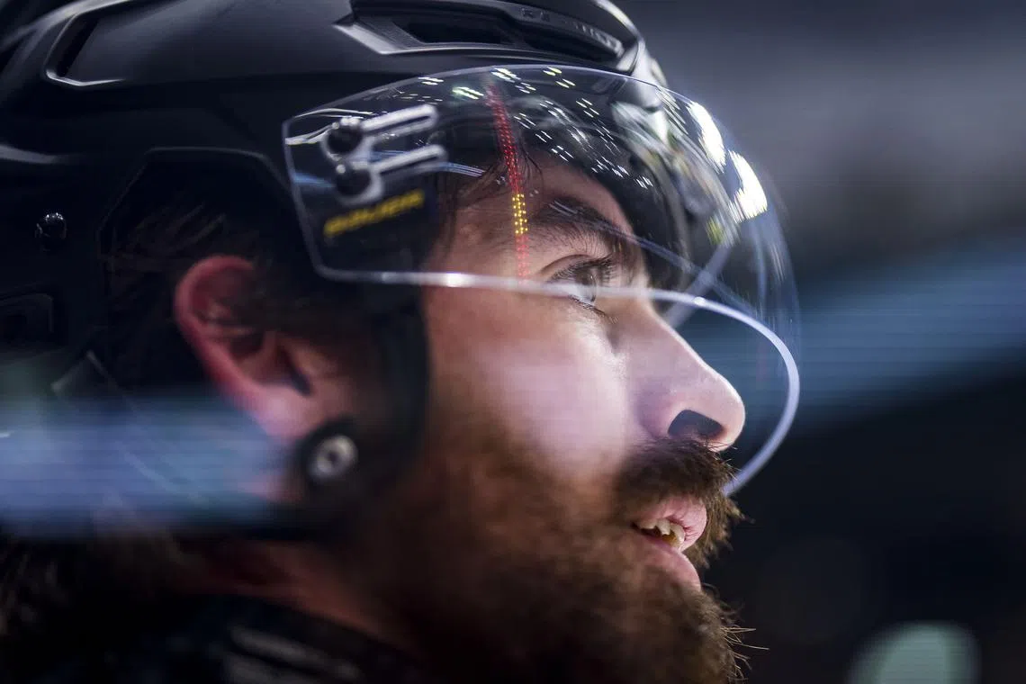 FILE PHOTO: Nov 9, 2024; Vancouver, British Columbia, CAN; Vancouver Canucks forward Brock Boeser (6) rests during warm up prior to a game against the Edmonton Oilers at Rogers Arena. Mandatory Credit: Bob Frid-Imagn Images/File Photo