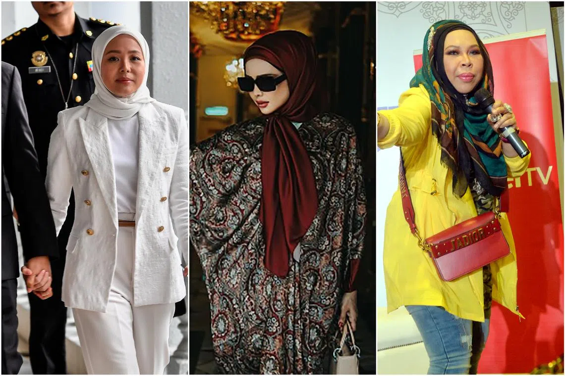 (From left) Malaysian influencer-entrepreneur Vivy Yusof, actress  Rozita Che Wan, and Cosmetics mogul Hasmiza Othman.