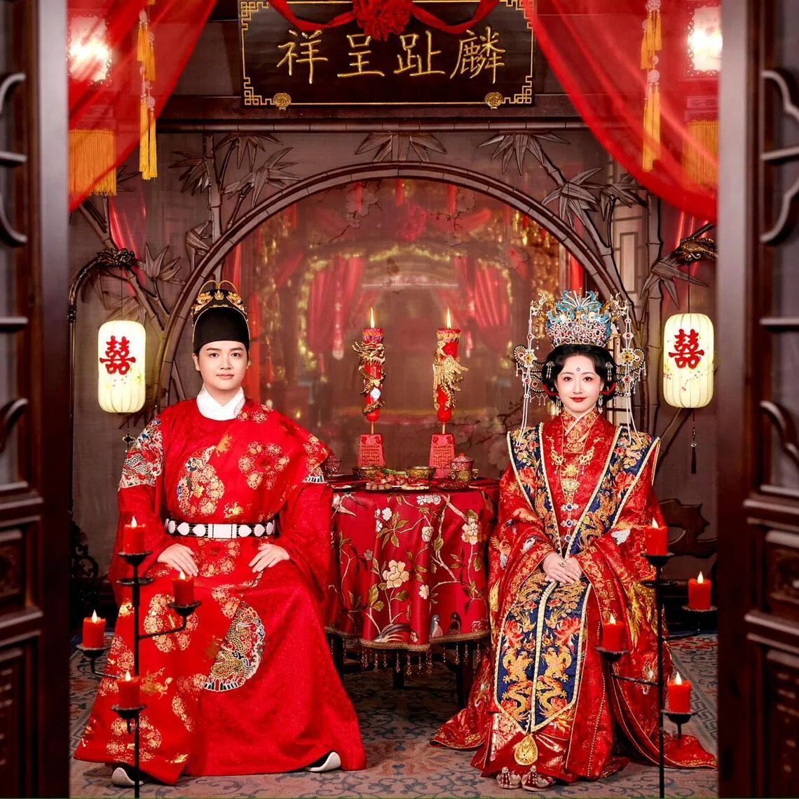 mnwedding - Ms Nina Tzern, 31, and Mr Nguyen Quoc Bao, 32, did a photoshoot in Hangzhou wearing outfits from the Tang, Song and Ming dynasties. Credit: Courtesy of Nina Tzern Singaporean couple Tan Shi Hui and Xu Junyuan filmed a wedding video in Lijiang in China’s Yunnan province.
