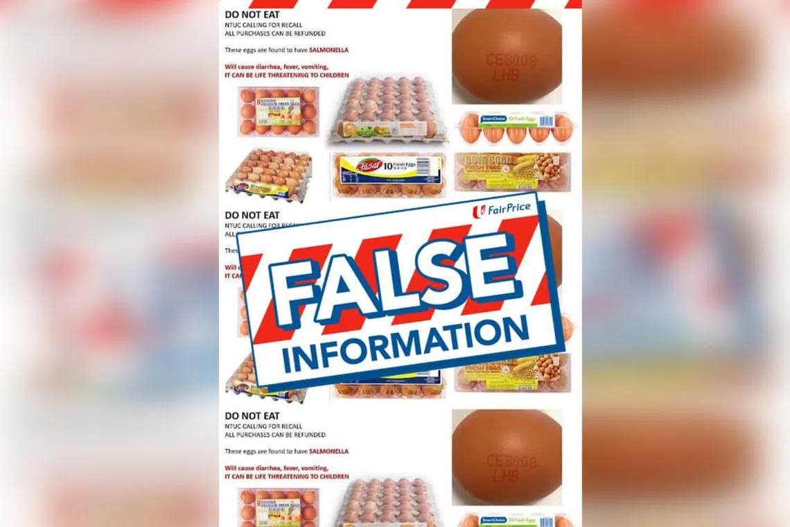 A picture attached to NTUC’s Facebook post shows the flyer that has been circulating on WhatsApp.