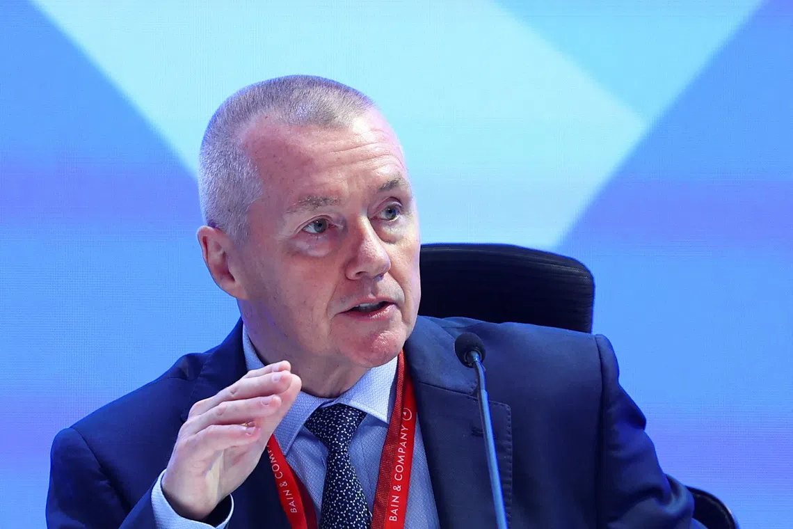 Willie Walsh, Director General, International Air Transport Association (IATA), speaks at the press briefing during the annual International Air Transport Association (IATA) meeting in New Delhi, India, June 2, 2025. REUTERS/Anushree Fadnavis/ File Photo