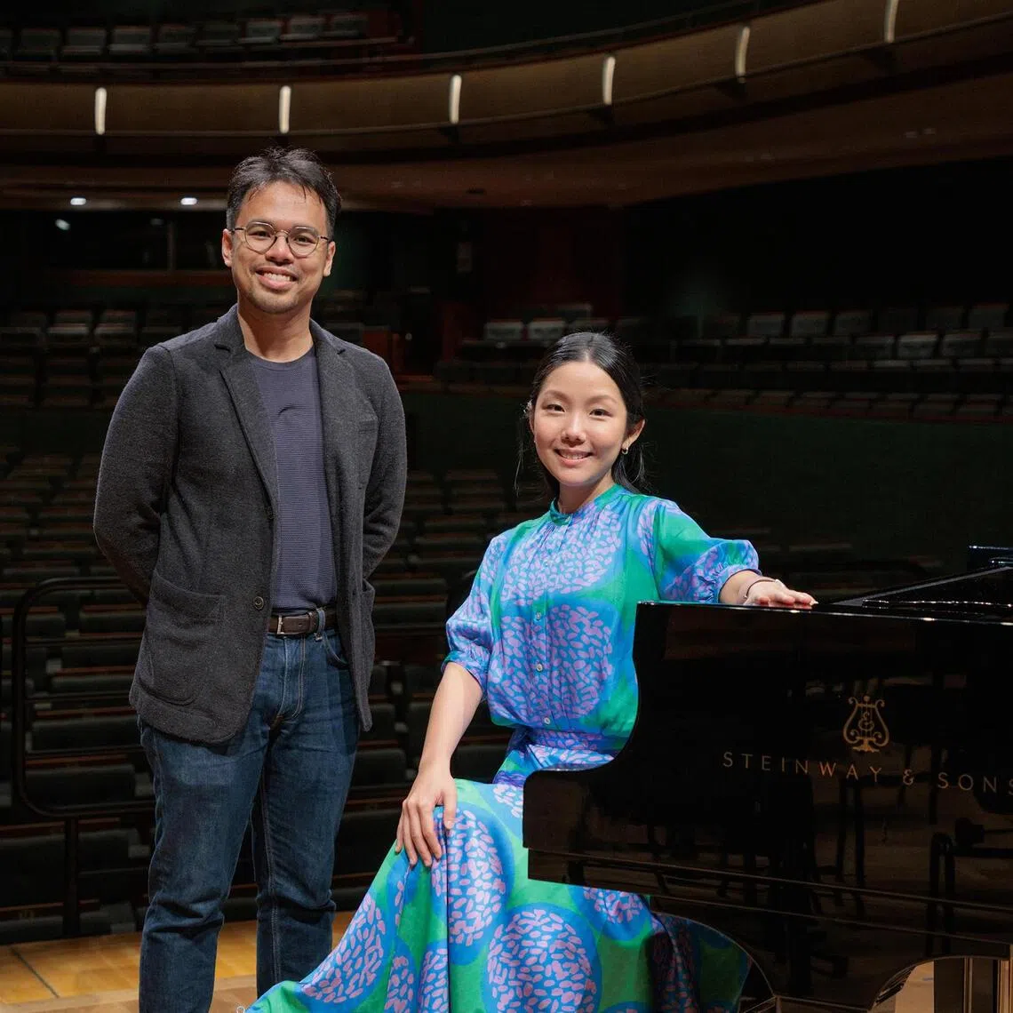 Singaporean composer Jonathan Shin and home-grown pianist Churen Li.
