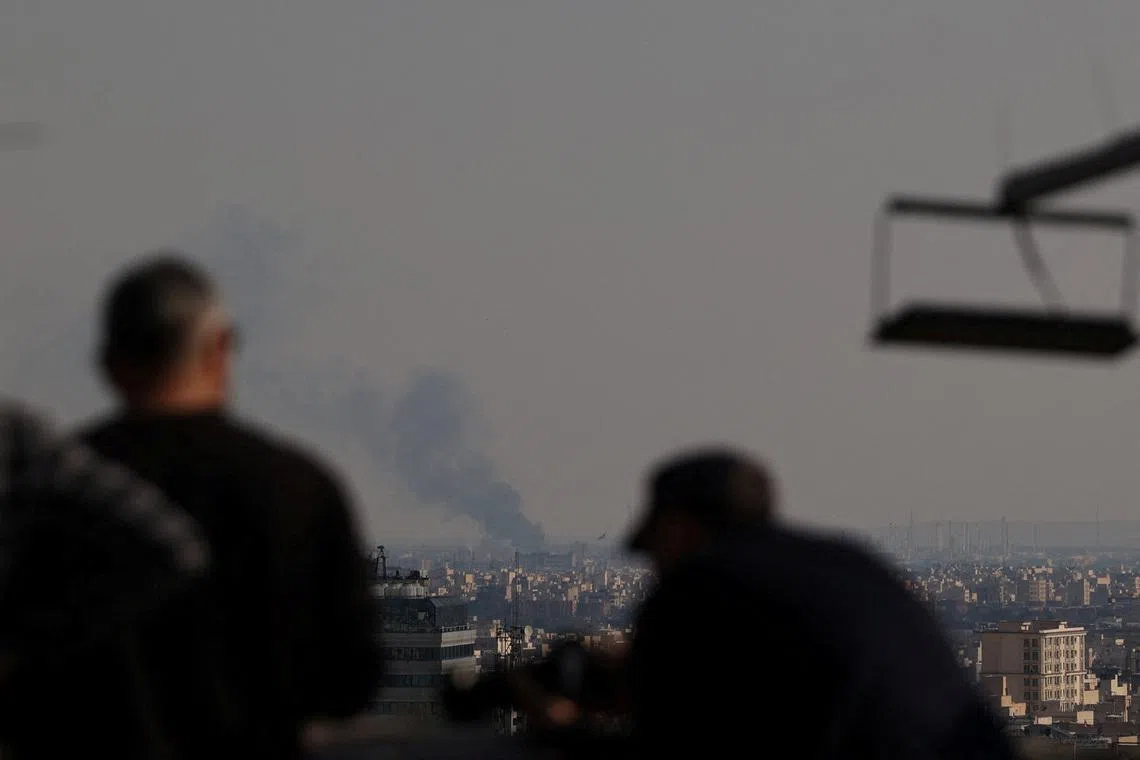 Smoke rises following a strike, amid the U.S.-Israeli conflict with Iran, in Tehran, Iran, April 1, 2026. Majid Asgaripour/WANA (West Asia News Agency) via REUTERS