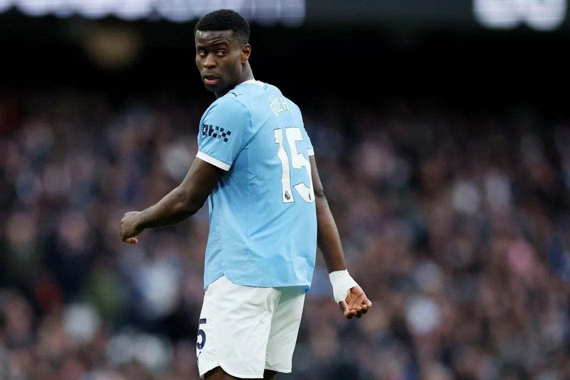 Soccer Football - Premier League - Manchester City v Wolverhampton Wanderers - Etihad Stadium, Manchester, Britain - January 24, 2026  Manchester City's Marc Guehi reacts REUTERS/Phil Noble