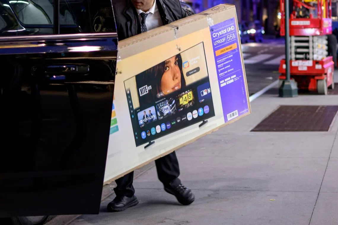 Samsung said the image had been cleared for use through a content partner before it appeared on TV packaging in the US.