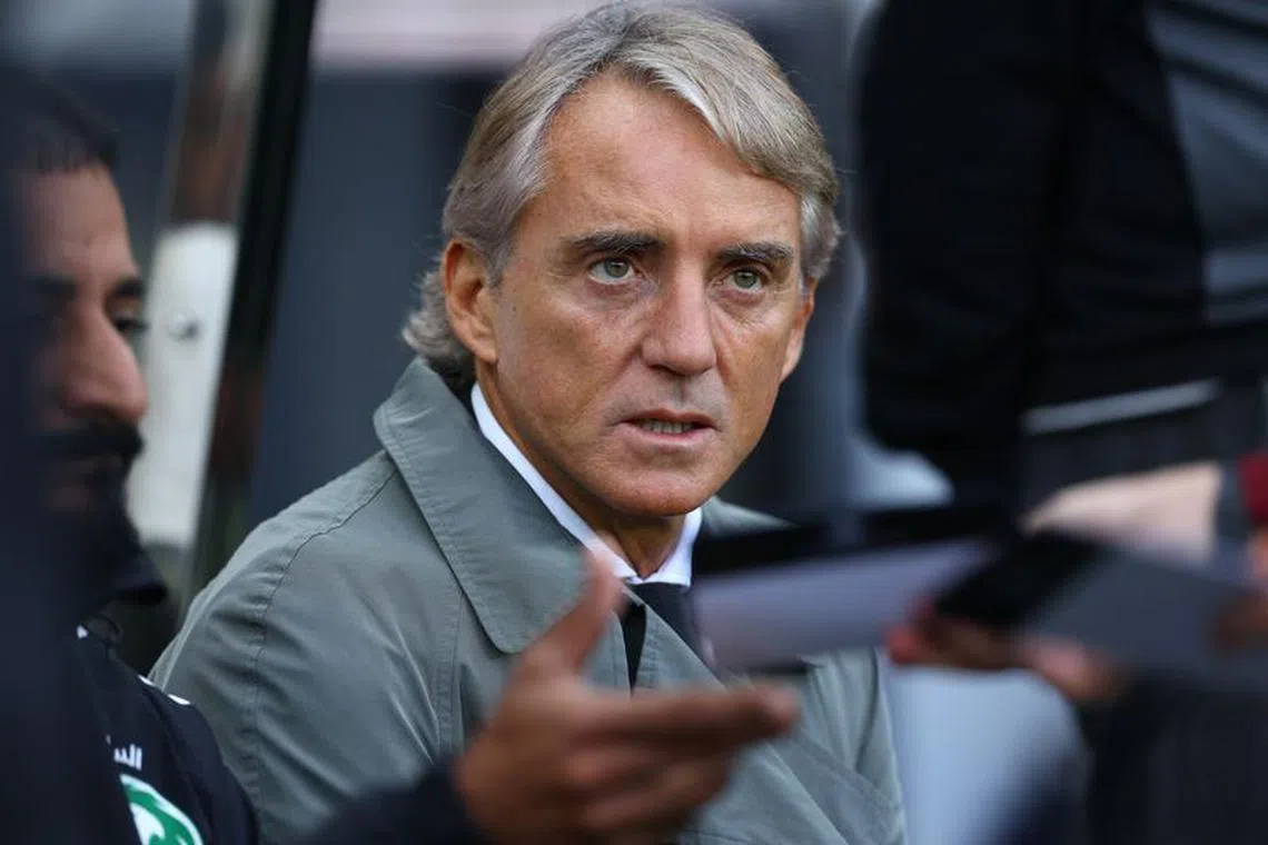 FILE PHOTO: Soccer Football - International Friendly - South Korea v Saudi Arabia - St James' Park, Newcastle, Britain - September 12, 2023 Saudi Arabia coach Roberto Mancini REUTERS/Molly Darlington/File Photo
