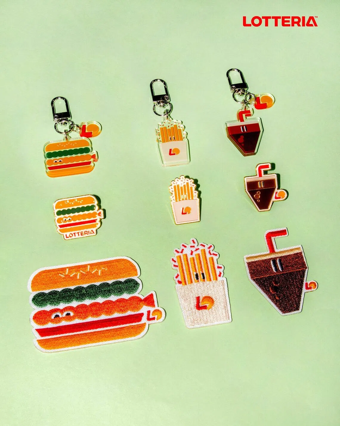 Lotteria merchandise, in line with the Jurong Point branch launch.