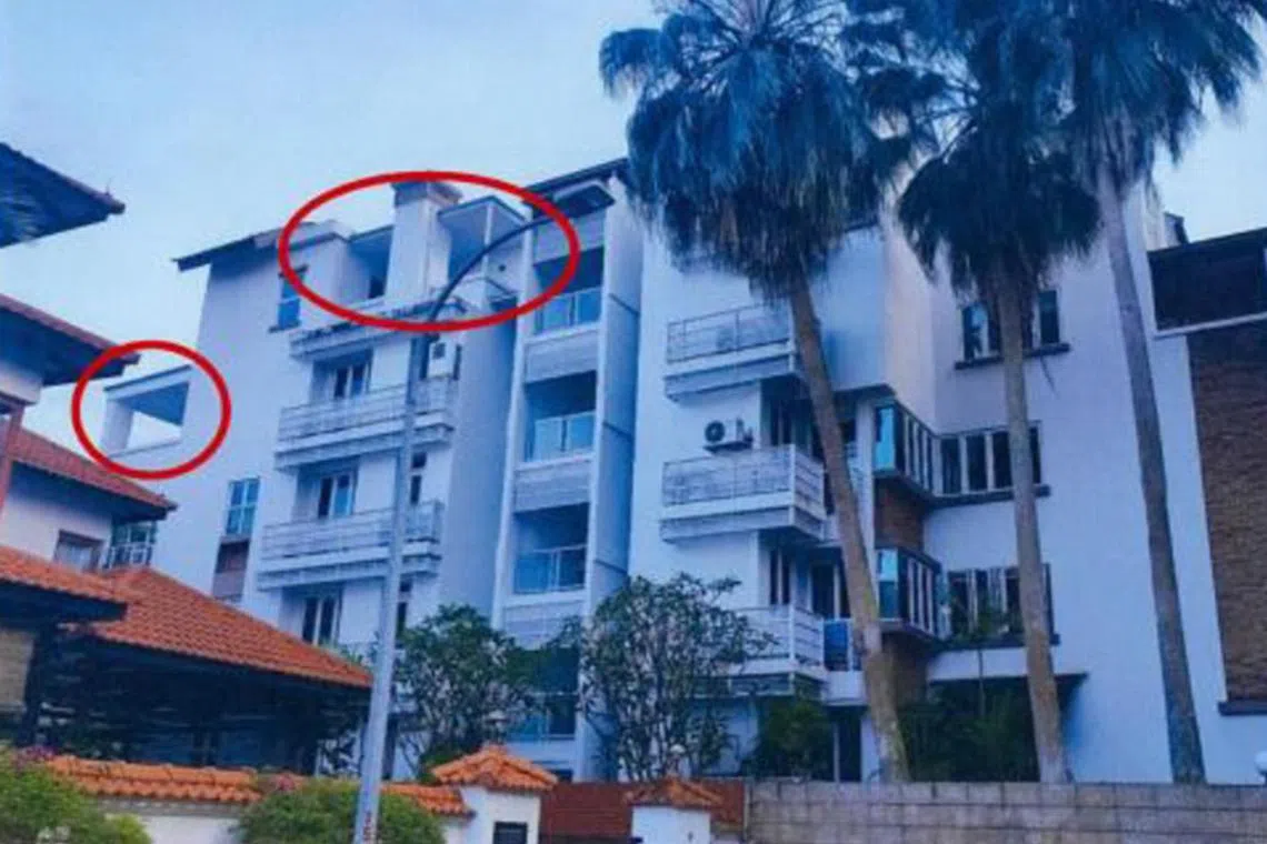 seblinds22 - Mr Soo Hoo Khoon Peng wanted to install zip blinds at two balconies of his unit: one on the 4th floor, and the other on the 5th floor.



Source: Court documents