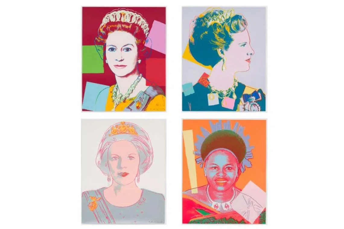 The Reigning Queens series by Pop Art pioneer Andy Warhol were on display in the gallery before going on sale at the PAN Amsterdam art fair.