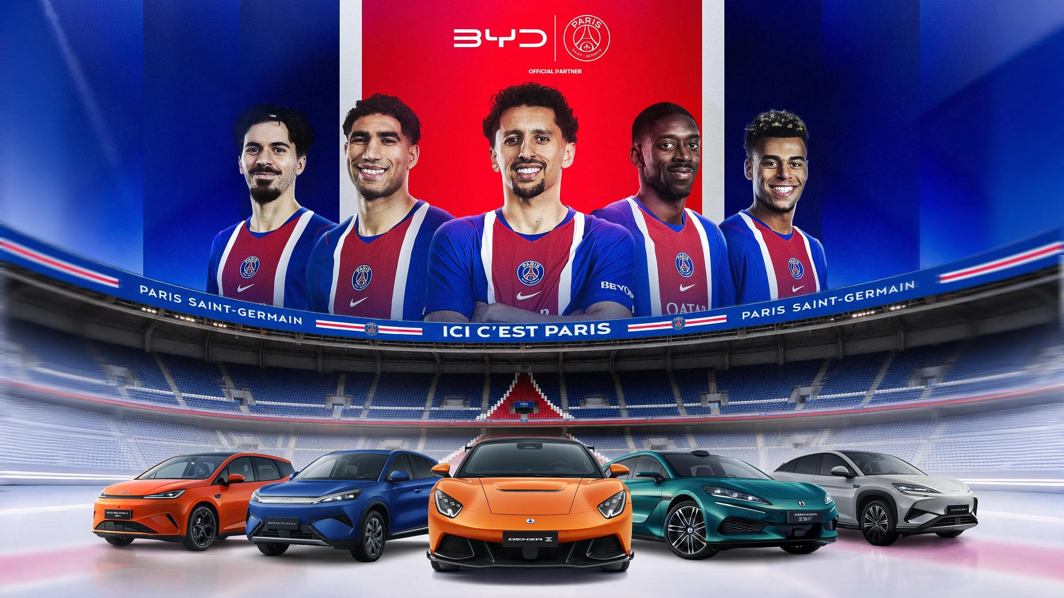 BYD is sponsoring French football club Paris Saint-Germain for the next three seasons.
