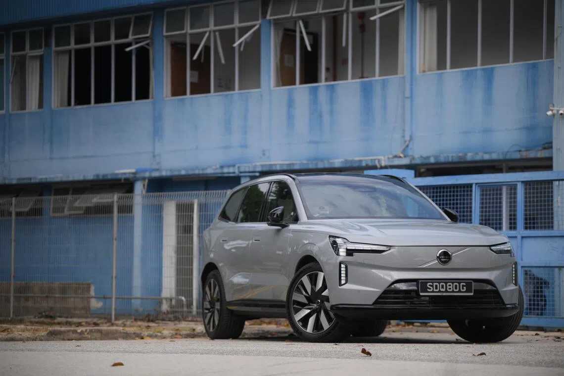 The Volvo EX90 electric SUV pictured on Feb 13, 2026.