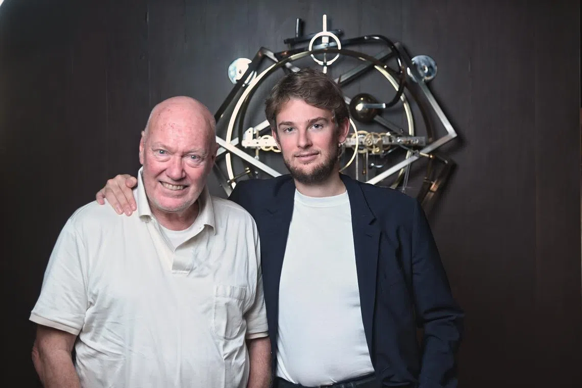 Picture taken at Hour Glass office on 31 October 2022  on watchmaking legend Jean-Claude Biver, and his son Pierre who will be launching a new brand soon. Jean-Claude is famous for helming and reversing the fortunes of some of the biggest watch brands including Omega, Blancpain and Hublot.