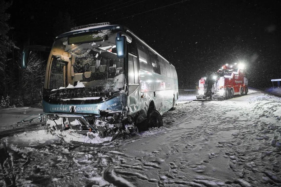 The crash happened just before 1pm local time on Dec 19, not far from the town of Rovaniemi, said Finnish police.