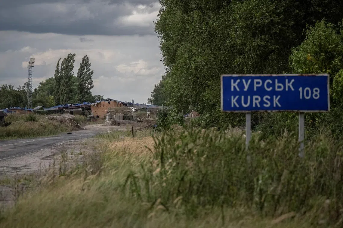 FILE PHOTO: A crossing point on the border with Russia a is seen, amid Russia's attack on Ukraine, near the Russian border in Sumy region, Ukraine August 11, 2024. REUTERS/Viacheslav Ratynskyi/File Photo