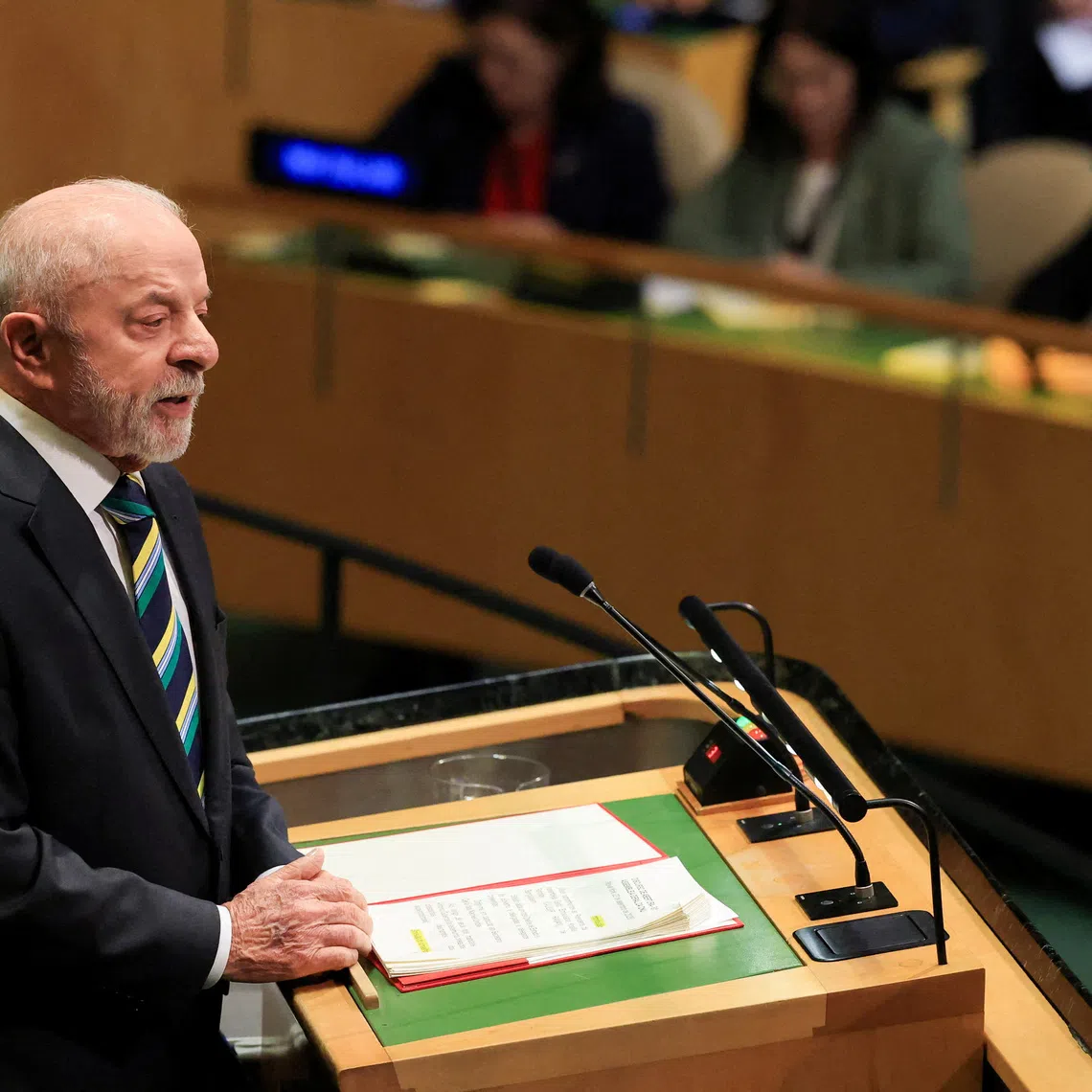 Brazil's President Luiz Inacio Lula da Silva addresses the 81st United Nations General Assembly at UN headquarters in New York City, US, September 22, 2026.  REUTERS/BRENDAN MCDERMID