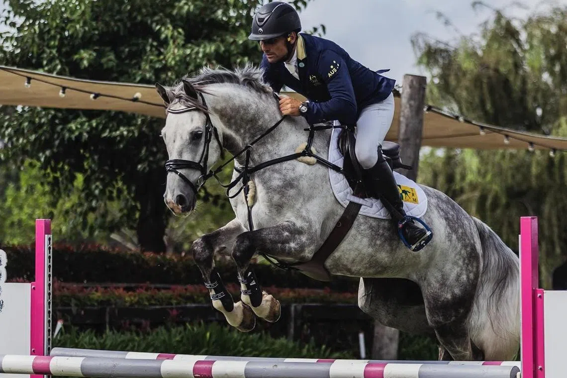 Shane Rose, who competed at the 2008, 2016 and 2020 Olympics, apologised on Facebook after he was stood down for wearing a "mankini" swimsuit during a showjumping event.