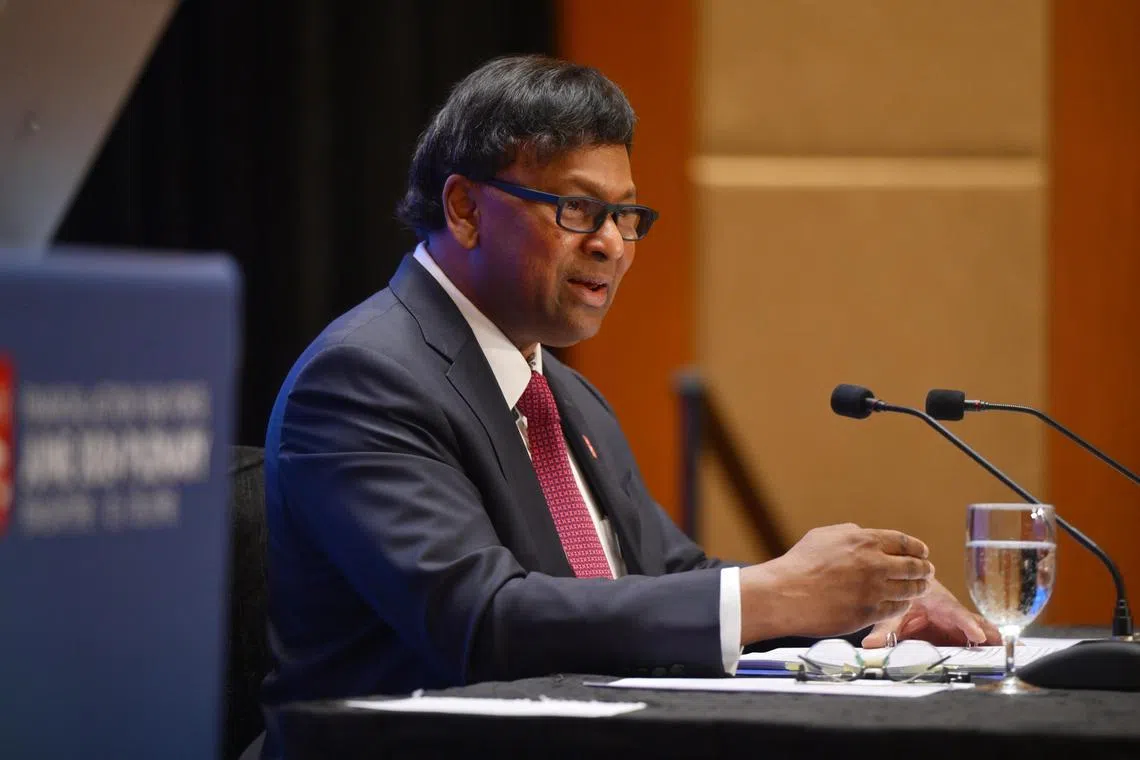 ST20240628_202468045170 ajfatf28/Azmi Athni/Andrew James Wong//

The Financial Action Task Force (FATF) President, Mr T. Raja Kumar, speaking to the media a press conference to announce the outcomes of the Plenary on June 28. 

ST PHOTO: AZMI ATHNI